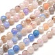 Dyed Natural Agate Faceted Round Beads Strands G-E267-09-1