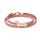 Imitation Leather Puppy Wrap Bracelets BJEW-G620-A02-1