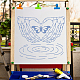 ペットのプラスチック製の描画絵画ステンシルテンプレート  正方形  ホワイト  手の心  30x30cm DIY-WH0244-074-5