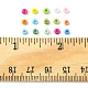 180g15色ベーキングペイントガラスシードビーズ  ラウンド  ミックスカラー  3~3.5mm  穴：1~1.2mm  12 G /カラー SEED-FS0001-09-5