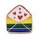 Alfileres de esmalte con tema de arcoíris del orgullo JEWB-G031-01L-1