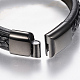 Bracelets en cuir tressé BJEW-H561-10C-3