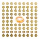 Cuentas redondas de cuarzo rutilado de oro natural de 100 pieza de 8 mm DIY-LS0002-49-1