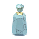 Colgantes de botellas de perfume que se pueden abrir de color turquesa sintético facetado G-E556-04E-2