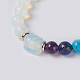 Bracelets extensibles en pierres naturelles et synthétiques avec perles en opalite BJEW-E354-E06-2