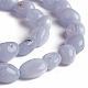 Chapelets de perles en agate avec dentelle bleue naturelle G-D0002-D75-3