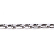 真鍮リンクチェーン  uの形状  溶接されていない  プラチナ  9.5x5x2mm CHC-T014-001P-4