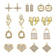 Spritewelry 18pcs 9 pendentifs en alliage de cristal de style FIND-SW0001-30-2