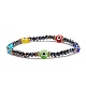 Glass & Lampwork Evil Eye Beaded Stretch Bracelet for Women BJEW-TA00136-02-1