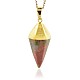 Cone Pendulum Unakite Pendants G-N0057-03-2