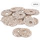 PH PandaHall 30 pcs 60mm Flat Round Undyed Hollow Wood Big Pendants for Earring Necklace Jewelry DIY Craft Making Tree Ornaments Hanging Ornament Decorations WOOD-PH0008-40-4