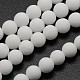 Chapelets de perles de jade blanche naturelle G-D695-6mm-1
