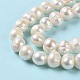Fili di perle di perle d'acqua dolce coltivate naturali PEAR-E018-09-4