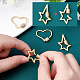 SUPERFINDINGS 4Pcs 2 Style Brass Micro Pave Cubic Zirconia Screw Carabiner Lock Charms Star Heart Shape Clasp Screw Locking Carabiner Charm for Necklaces Making ZIRC-FH0001-19-2