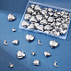 SUNNYCLUE 1 Box 80Pcs 4 Styles Star Moon Charms Stainless Steel Heart Pendants Moon And Star Jewellery Dangle Charm Accessories for Beginners DIY Earring Bracelet Necklacce Jewellery Making STAS-SC0003-51-4