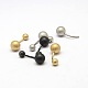Textured 316L Stainless Steel Ball Belly Navel Rings Studs Body Piercing Jewelry AJEW-G008-B-08-1