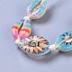 Adjustable Printed Cowrie Shell Beaded Necklace and Bracelets Sets SJEW-JS01020-8