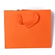 長方形の紙袋  ハンドル付き  ギフトバッグやショッピングバッグ用  レッドオレンジ  18x22x0.6cm CARB-F007-04A-2