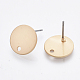 Accessoires de accessoires de puces d'oreilles en fer à surface lisse IFIN-T012-94A-RS-2