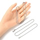 5 pièces 304 colliers de chaîne de corde de torsion ronde en acier inoxydable pour hommes femmes NJEW-YW0001-07-5