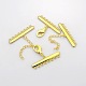 8 Strands 16-Hole Plating Zinc Alloy and Brass Chain Extender PALLOY-N0102-03G-2