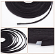 ポリコットンボーニング  馬毛三つ編みクリノリン  ウェディングドレス生地の縫製に  DIYミシン用品  ブラック  14x2.5mm DIY-WH0504-16B-4