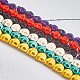 15 Farben gefärbte synthetische türkisfarbene Perlen G-GA0001-02-6