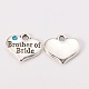 Wedding Party Supply Antique Silver Alloy Rhinestone Heart Carved Word Brother of Bride Wedding Family Charms TIBEP-N005-27-2