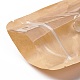 環境にやさしい生分解性クラフト紙包装ジップロック紙袋  ドイパック  窓付き  長方形  ダークカーキ  14x9cm CARB-P002-04-4