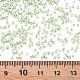 ガラスシリンダービーズ  シードビーズ  不透明色の光沢  丸い穴  淡緑色  1.5~2x1~2mm  穴：0.8mm  約8000個/袋  約1ポンド/バッグ SEED-S047-L-007-4