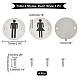 Unicraftale 2 lot de 2 styles 201 panneaux de toilettes en acier inoxydable - Symboles de guide de genre - Plats ronds avec motif homme/femme - Panneau en métal de 75x1 mm pour le bureau DIY-UN0001-87-2