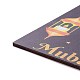 Доска плотности темы Ид деревянная настенная подвеска дверная табличка с орнаментом HJEW-C004-02G-4