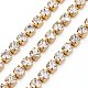 304 Stainless Steel Rhinestone Strass Chains STAS-T055-12G-A-2