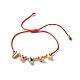 Evil Eye Resin Beads Cord Bracelets Set for Girl Women BJEW-JB06764-4