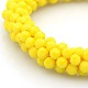 Opaque Solid Color Crystal Glass Round Beads Bracelets BJEW-F083C-03-2
