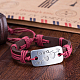 Unisex pulseras de cordón de cuero de moda BJEW-BB15581-C-7