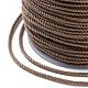 マクラメコットンコード  編組ロープ  プラスチックリール付き  壁掛け用  工芸  ギフト包装  淡い茶色  1.2mm  約49.21ヤード（45m）/ロール OCOR-B002-01A-20-3