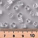 Perles de clairon rondes en verre de couleurs transparentes SEED-S045-001A-C03-4