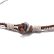 Unisex Retro Cross Zinc Alloy Pendant and Leather Cord Necklaces NJEW-BB15990-2