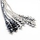 Glass Bead Lariat Necklaces NJEW-O059-04D-2