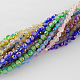 Electroplate Glass Beads Strands EGLA-R032-8mm-M-1
