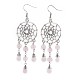 Natural Mixed Stone Dangle Earrings EJEW-JE02995-M-2
