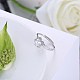 Adjustable 925 Sterling Silver Cubic Zirconia Finger Rings RJEW-BB20777-6-4