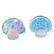 Printed Transparent Epoxy Resin Cabochons CRES-N034-23-1