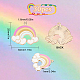 Sunnyclue 1 boîte de 30 breloques arc-en-ciel en émail nuage arc-en-ciel pour la fabrication de bijoux ENAM-SC0002-85-2