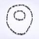 Non-Magnetic Synthetic Hematite Jewelry Sets SJEW-P146-01-1