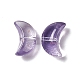 電気メッキ透明ガラスビーズ  金箔  三日月  紫色のメディア  9x14x6mm  穴：1.2mm EGLA-H102-07D-3