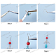 Kit per la creazione di orecchini pendenti fai da te sunnyclue DIY-SC0014-14-4