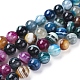 Chapelets de perles en agate à rayures naturelles/agates à bandes G-G582-10mm-46-1