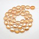 Chapelets de perles ovales de cristal à facettes en verre électrolytique EGLA-F059-M-2